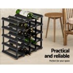 Artiss Wine Rack 20 Bottle Black - Image 3