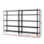1.8MX2.4M Giantz Garage Shelving Warehouse Rack - Image 2