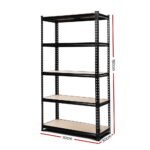 Giantz 1.5M Garage Shelving Warehouse Rack Pallet Racking Storage Shelve Black - Image 2