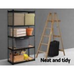 Giantz 1.5M Garage Shelving Warehouse Rack Pallet Racking Storage Shelve Black - Image 3
