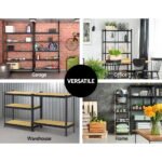 Giantz 1.5M Garage Shelving Warehouse Rack Pallet Racking Storage Shelve Black - Image 6
