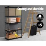 Giantz 5x1.8M Garage Shelving Warehouse Rack Pallet Racking Storage Shelve Black - Image 3