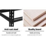 Giantz 5x1.8M Garage Shelving Warehouse Rack Pallet Racking Storage Shelve Black - Image 4