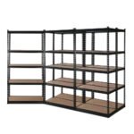 Giantz 5x1.8M Garage Shelving Warehouse Rack Pallet Racking Storage Shelve Black - Image 7