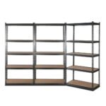 3x1.8M 5-Shelves Steel Warehouse Shelving Racking Garage Storage Rack Grey - Image 7