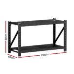 Giantz 2x 0.9M Garage Shelving Workbench Warehouse Rack - Image 2