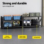 Giantz 2x 0.9M Garage Shelving Workbench Warehouse Rack - Image 4