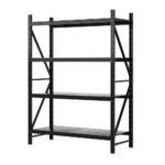 2Mx1.5M Giantz Garage Shelving Warehouse Rack Black - Image 7