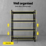 2Mx1.5M Giantz Garage Shelving Warehouse Rack Black - Image 5