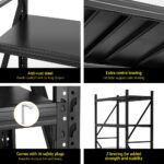 2Mx1.5M Giantz Garage Shelving Warehouse Rack Black - Image 6
