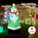 Jingle Jollys Christmas Inflatable Snowman Tree 2.75M Height LED Decorations Illuminated - Image 4