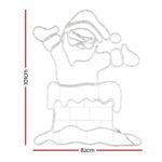 1M Christmas Lights 248 LED Santa Motif Light Decorations Jingle Jollys - Image 2