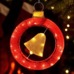 Jingle Jollys Christmas Lights 60cm Motif 30 LED Bell Wreath Xmas Decorations - Image 7