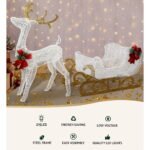 215 LED Christmas Lights Reindeer Sleigh Decorations Jingle Jollys - Image 4