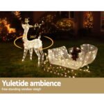 215 LED Christmas Lights Reindeer Sleigh Decorations Jingle Jollys - Image 5