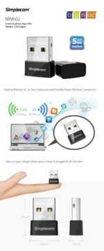 Simplecom NW602 AC600 Dual Band Nano USB WiFi Wireless Adapter - Image 6