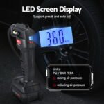 Giantz Cordless Tyre Inflator Portable Air Compressor Pump 20V 120PSI Digital LED - Image 5