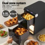 Devanti Air Fryer Oven 11L Dual Zone Fryers - Image 5