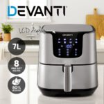 Devanti Air Fryer 7L LCD Fryers Stainless Steel - Image 3