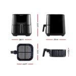 Devanti Air Fryer 7L LCD Fryers Black - Image 2