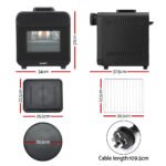 Devanti Steam Air Fryer Oven 15L W/ LCD Touch 1600W - Image 2