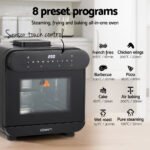 Devanti Steam Air Fryer Oven 15L W/ LCD Touch 1600W - Image 4