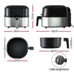 Devanti 5.5L Air Fryer & Grill LCD Fryers 1500W - Image 2