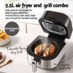 Devanti 5.5L Air Fryer & Grill LCD Fryers 1500W - Image 5