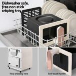 Devanti 6L Air Fryer Knob Control 1700W Cream - Image 6