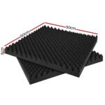 Alpha Acoustic Foam 60pcs 50x50x5cm Sound Absorption Proofing Panels Eggshell - Image 2