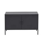 Artiss Buffet Sideboard Metal Cabinet - BASE Charcoal - Image 3