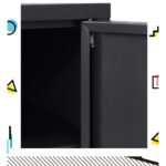 Artiss Buffet Sideboard Metal Cabinet - BASE Charcoal - Image 7