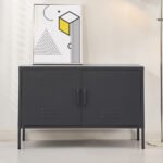 Artiss Buffet Sideboard Metal Cabinet - BASE Charcoal