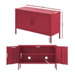 Artiss Buffet Sideboard Metal Cabinet - BASE Pink - Image 4