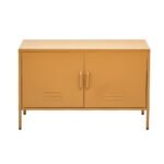 Artiss Buffet Sideboard Metal Cabinet - BASE Yellow - Image 3