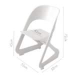 ArtissIn Set of 4 Dining Chairs Office Cafe Lounge Seat Stackable Plastic Leisure Chairs White - Image 2