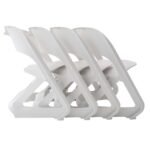ArtissIn Set of 4 Dining Chairs Office Cafe Lounge Seat Stackable Plastic Leisure Chairs White - Image 3