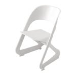 ArtissIn Set of 4 Dining Chairs Office Cafe Lounge Seat Stackable Plastic Leisure Chairs White - Image 8