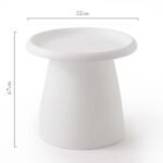 Artiss Coffee Table Round 52CM Plastic White - Image 2