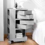 ArtissIn Storage Trolley Bedside Table 5 Tier Cart Boby Replica Grey - Image 5