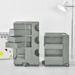 ArtissIn Storage Trolley Bedside Table 5 Tier Cart Boby Replica Grey - Image 9