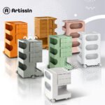 ArtissIn Storage Trolley Bedside Table 5 Tier Cart Boby Replica Grey - Image 10