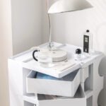 Artiss Storage Trolley Cart Bedside Table 5 Tier White - Image 4