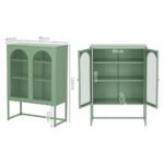 Artiss Buffet Sideboard Metal Cabinet - ELMA Green - Image 4