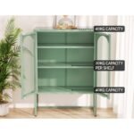 Artiss Buffet Sideboard Metal Cabinet - ELMA Green - Image 7
