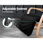 Artiss Rocking Armchair Footrest Nursing Black Afton - Image 5