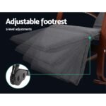 Artiss Rocking Armchair Footrest Nursing Charcoal Afton - Image 4