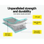 Everfit 3m x 1m Air Track Mat Gymnastic Tumbling Mint Green and Grey - Image 6