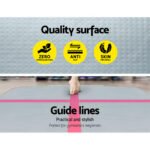 Everfit 3m x 1m Air Track Mat Gymnastic Tumbling Pink and Grey - Image 5