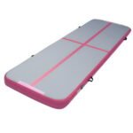 Everfit 3m x 1m Air Track Mat Gymnastic Tumbling Pink and Grey - Image 8